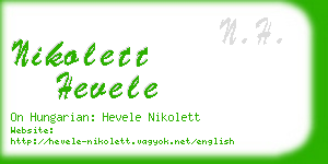 nikolett hevele business card